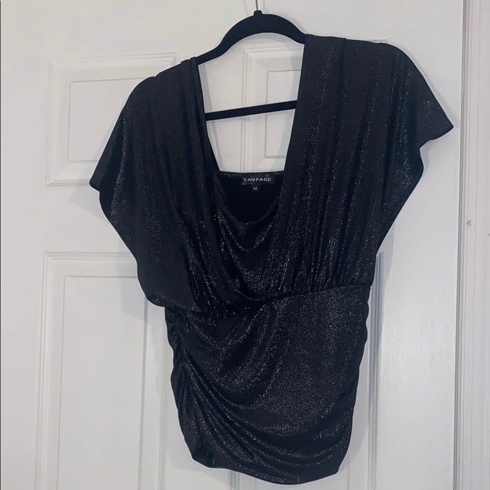 Rampage Black Shimmer Women's Top